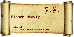 Flesch Hedvig névjegykártya